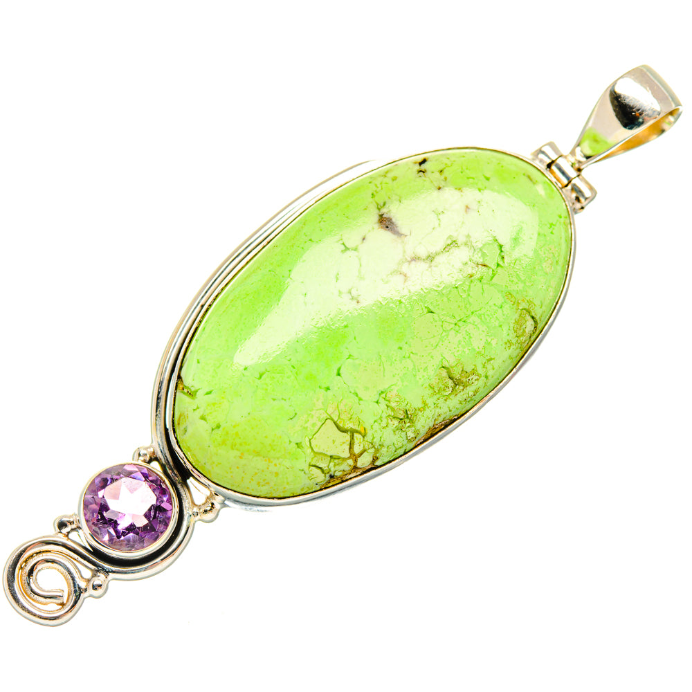 Lemon Chrysoprase Pendants handcrafted by Anasilvercos - PD28642 - Photo 2