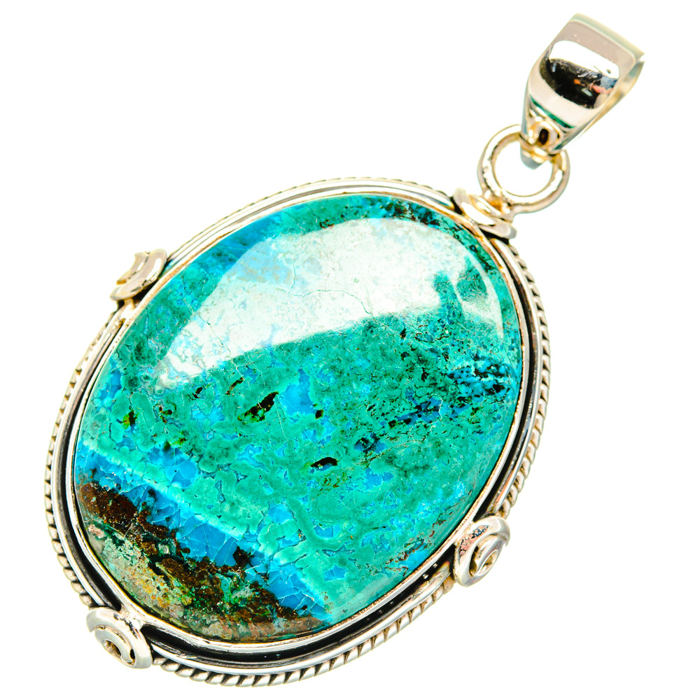 Chrysocolla Pendants handcrafted by Anasilvercos - PD28658 - Photo 2