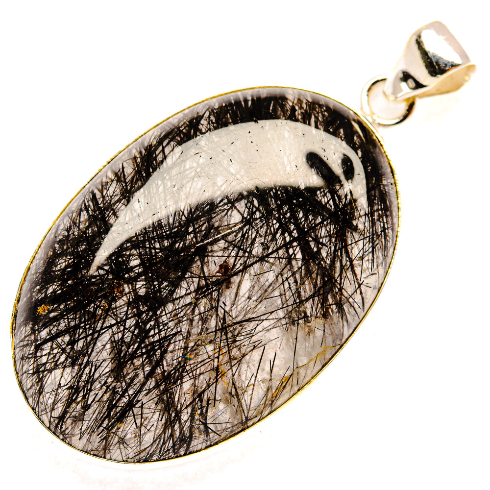 Tourmalinated Quartz Pendants handcrafted by Anasilvercos - PD28675 - Photo 2