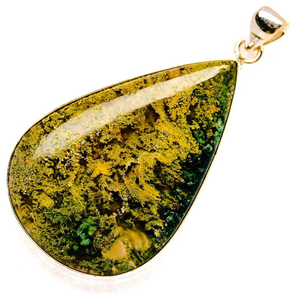 Green Moss Agate Pendants handcrafted by Anasilvercos - PD28682 - Photo 2