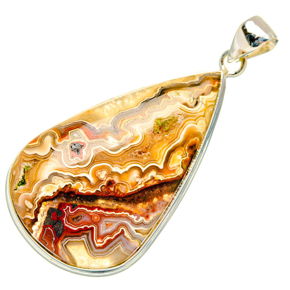 Crazy Lace Agate Pendants handcrafted by Anasilvercos - PD28711 - Photo 2