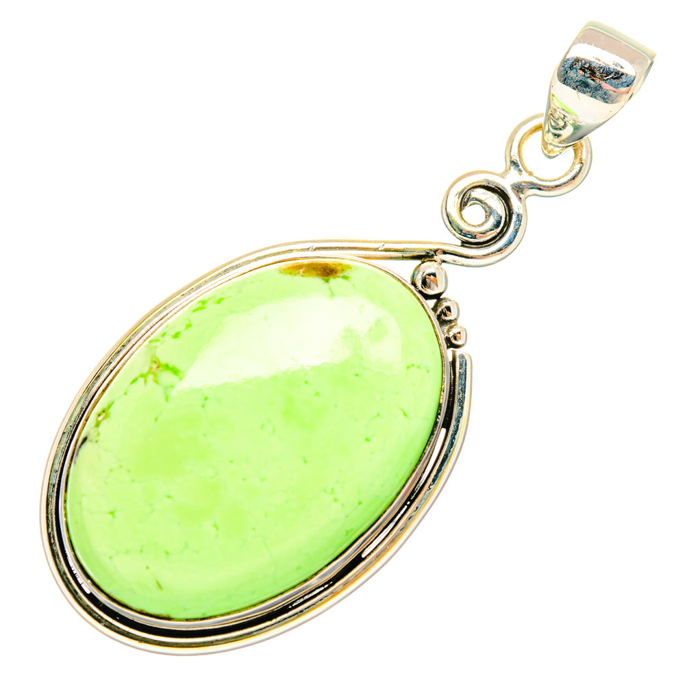 Lemon Chrysoprase Pendants handcrafted by Anasilvercos - PD28719 - Photo 2
