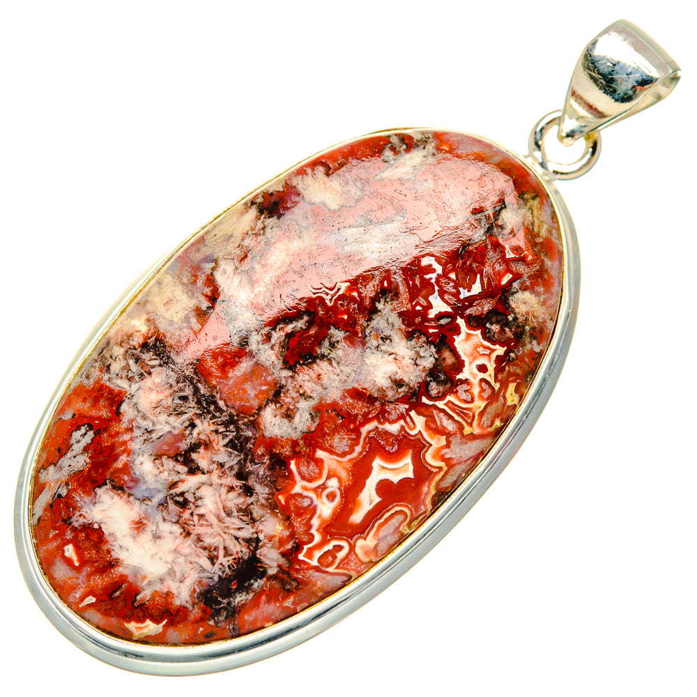 Crazy Lace Agate Pendants handcrafted by Anasilvercos - PD28721 - Photo 2