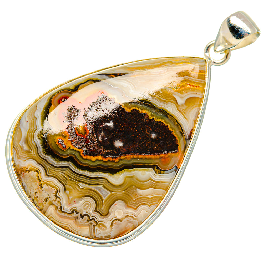Laguna Lace Agate Pendants handcrafted by Anasilvercos - PD28722 - Photo 2