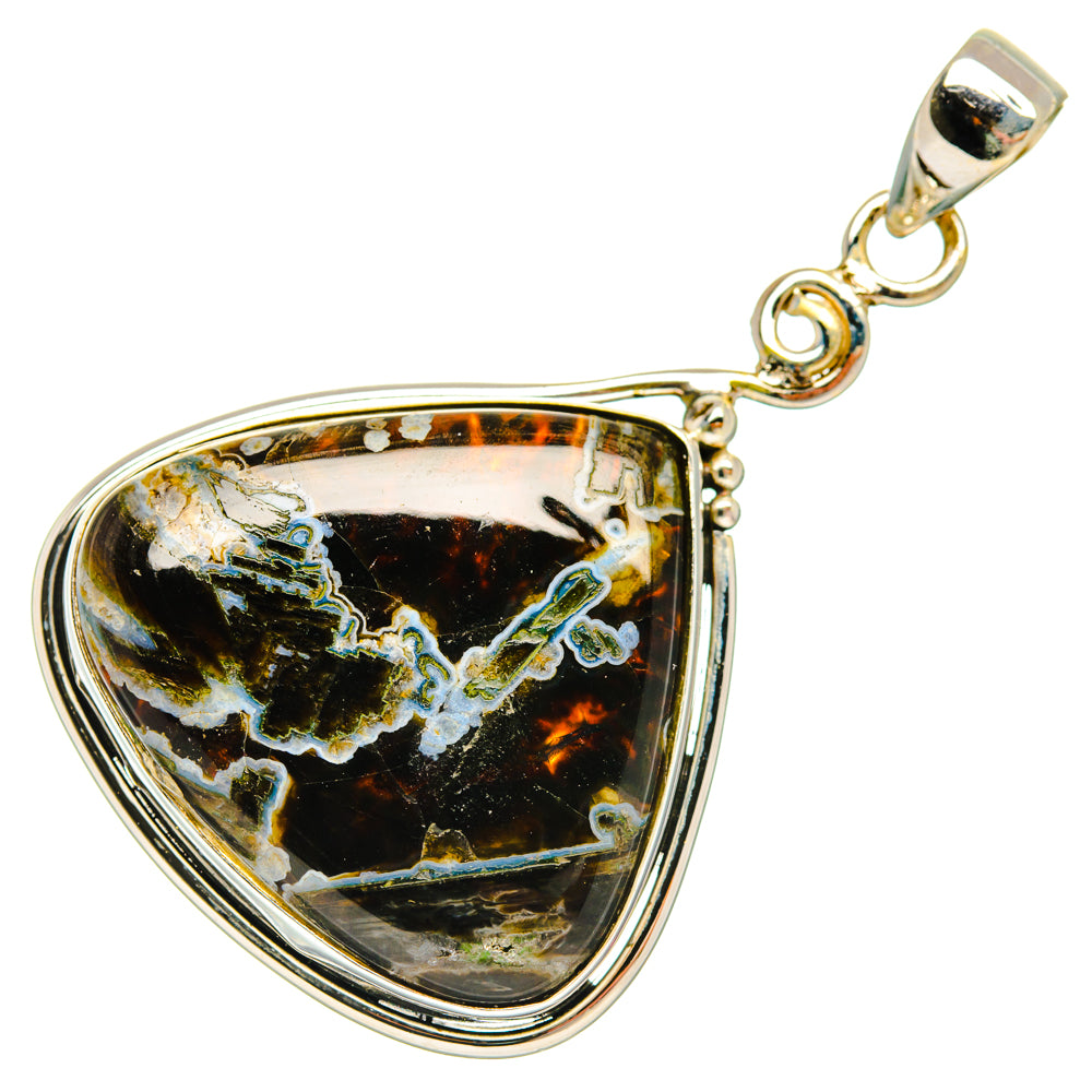 Turkish Tube Agate Pendants handcrafted by Anasilvercos - PD28731 - Photo 2