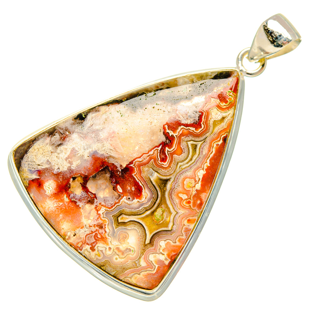 Crazy Lace Agate Pendants handcrafted by Anasilvercos - PD28734 - Photo 2