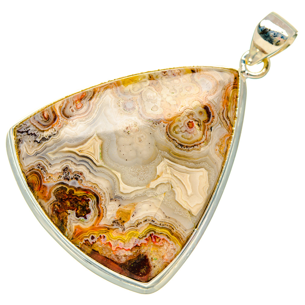 Laguna Lace Agate Pendants handcrafted by Anasilvercos - PD28735 - Photo 2