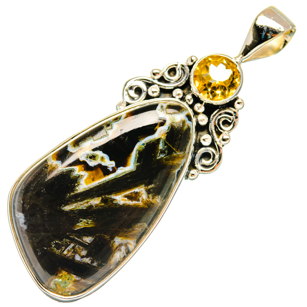 Turkish Tube Agate Pendants handcrafted by Anasilvercos - PD28744 - Photo 2