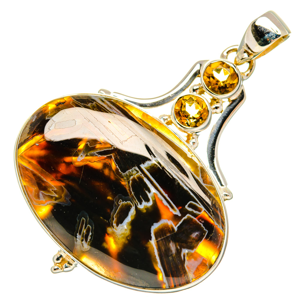 Turkish Tube Agate Pendants handcrafted by Anasilvercos - PD28747 - Photo 2