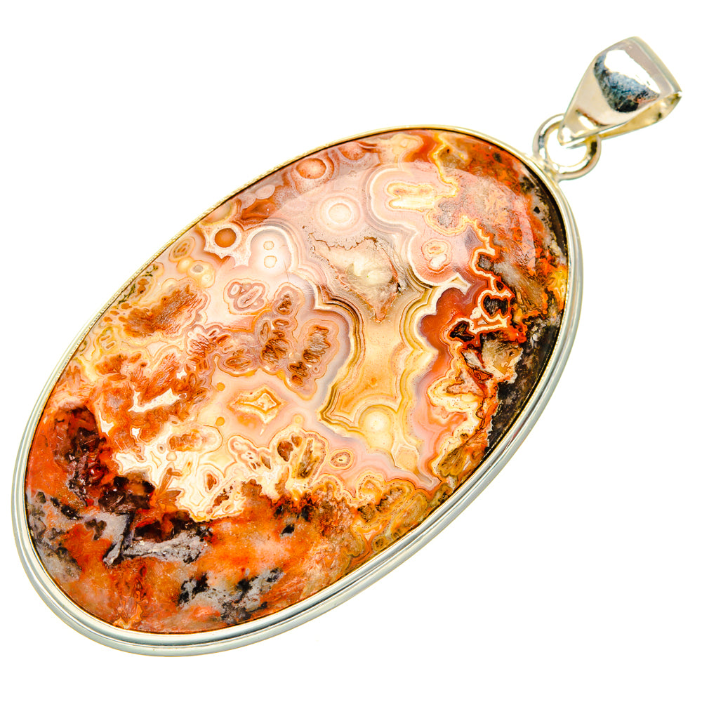 Crazy Lace Agate Pendants handcrafted by Anasilvercos - PD28750 - Photo 2