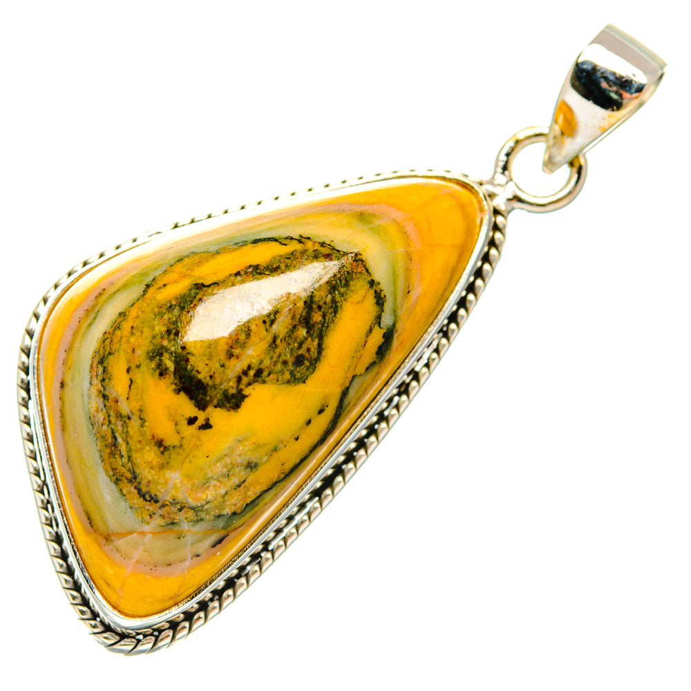 Bumble Bee Jasper Pendants handcrafted by Anasilvercos - PD28755 - Photo 2