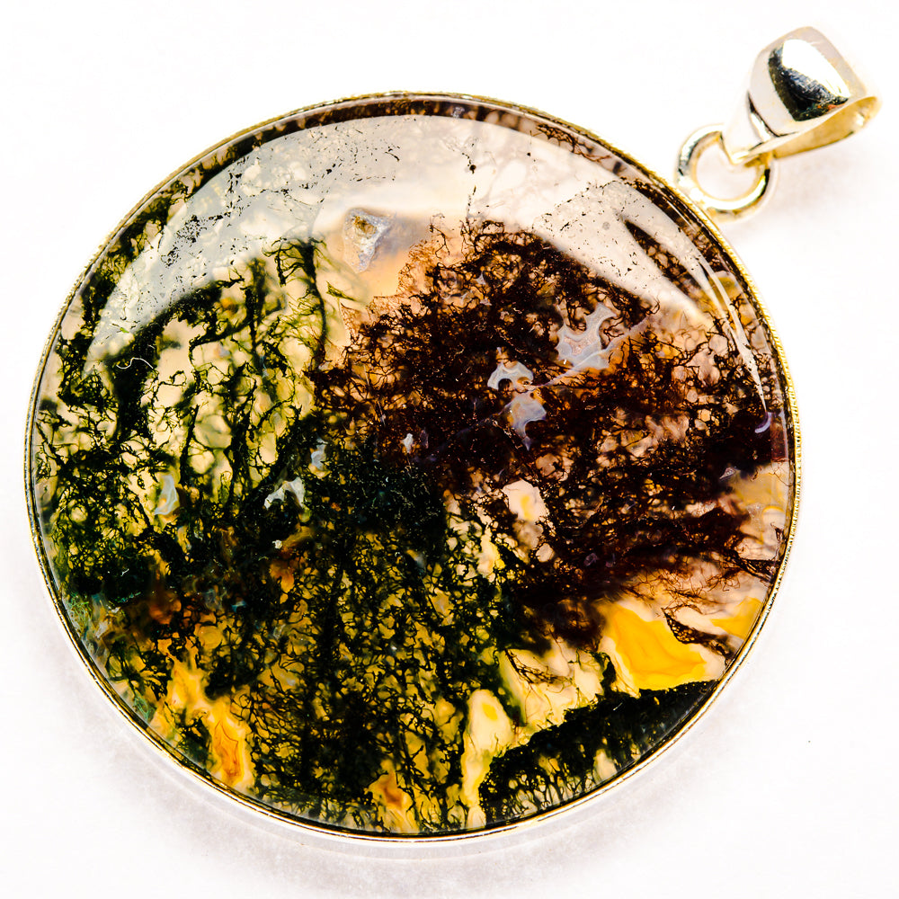 Moss Agate Pendants handcrafted by Anasilvercos - PD28767 - Photo 2