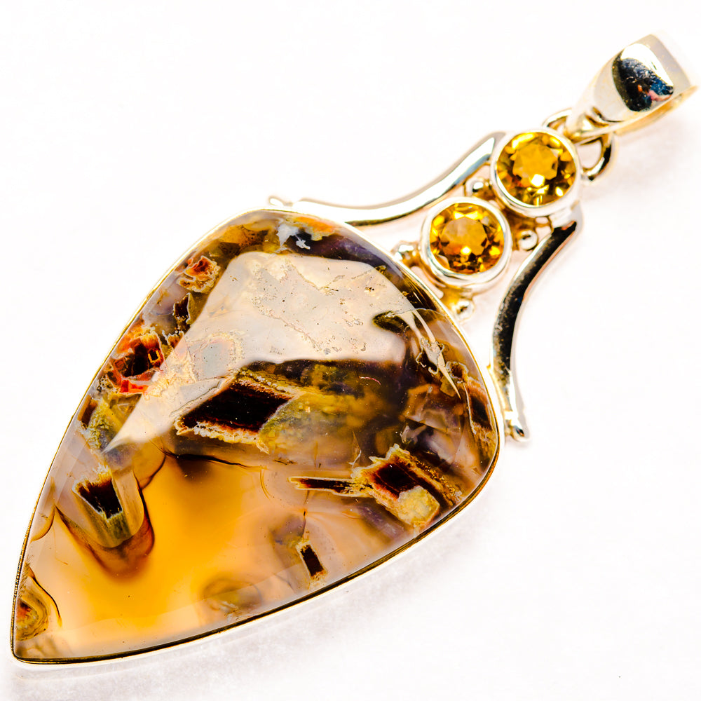 Turkish Tube Agate Pendants handcrafted by Anasilvercos - PD28771 - Photo 2