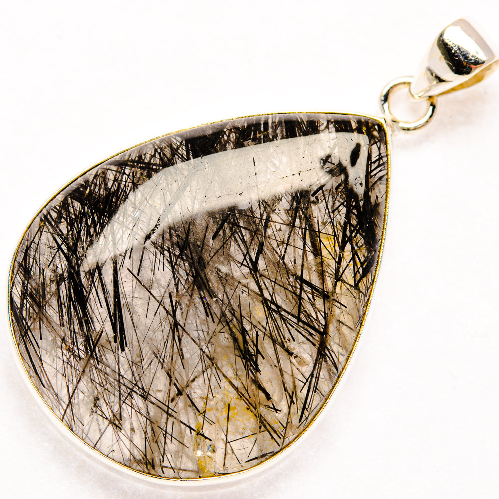 Tourmalinated Quartz Pendants handcrafted by Anasilvercos - PD28775 - Photo 2