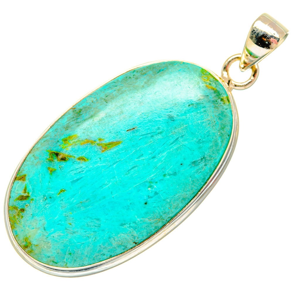 Peruvian Chrysocolla Pendants handcrafted by Anasilvercos - PD28877 - Photo 2