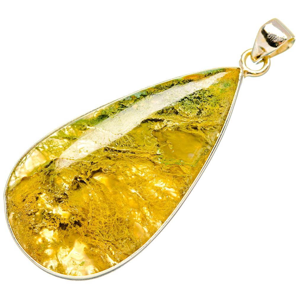 Green Moss Agate Pendants handcrafted by Anasilvercos - PD28888 - Photo 2