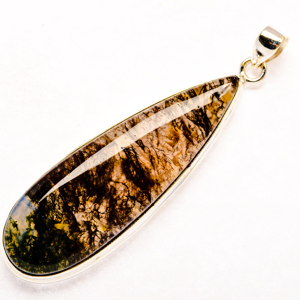 Moss Agate Pendants handcrafted by Anasilvercos - PD28899 - Photo 2