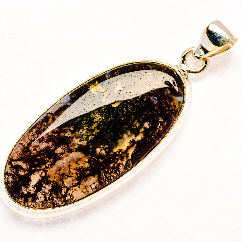 Moss Agate Pendants handcrafted by Anasilvercos - PD28901 - Photo 2