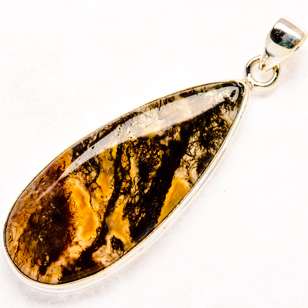 Moss Agate Pendants handcrafted by Anasilvercos - PD28903 - Photo 2
