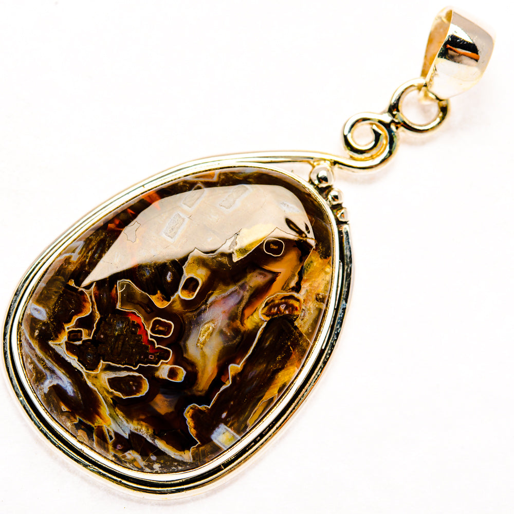 Turkish Tube Agate Pendants handcrafted by Anasilvercos - PD28908 - Photo 2