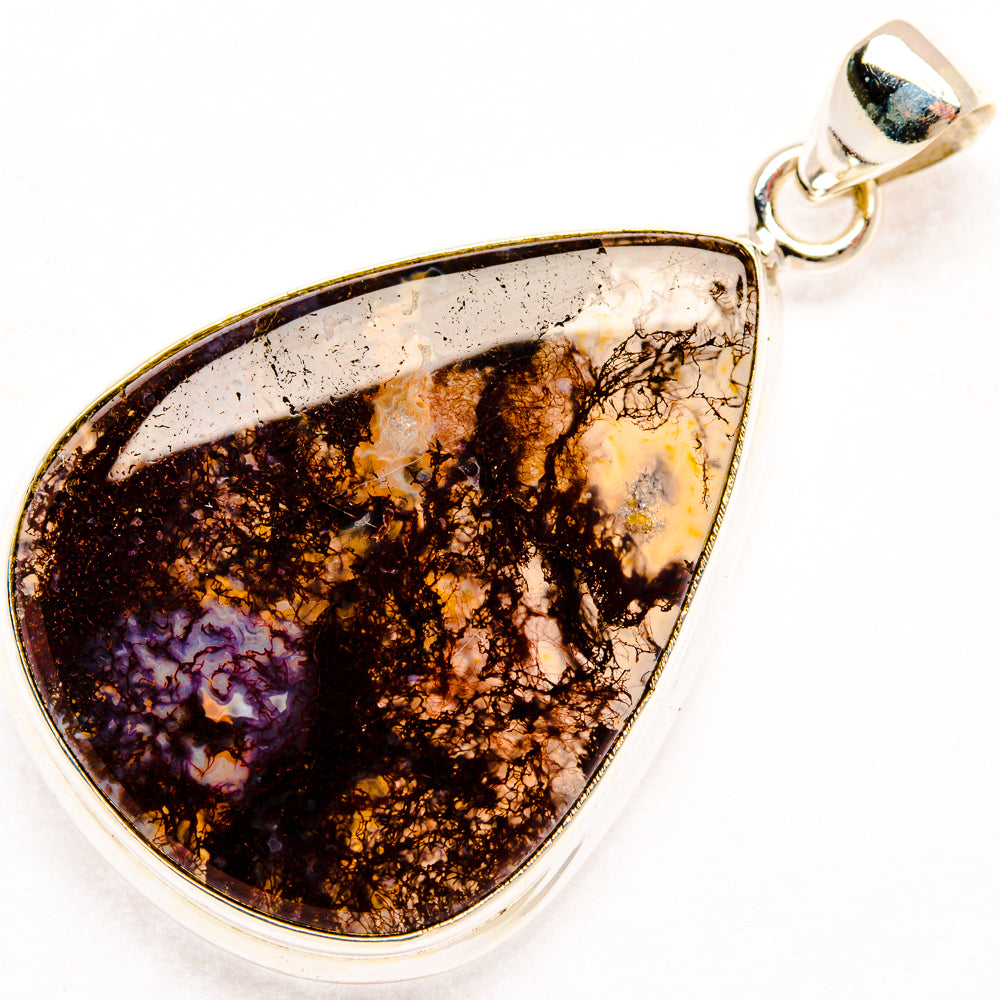 Moss Agate Pendants handcrafted by Anasilvercos - PD28916 - Photo 2