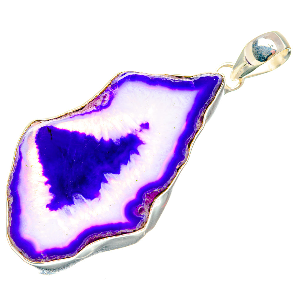 Purple Geode Slice Pendants handcrafted by Anasilvercos - PD28961 - Photo 2