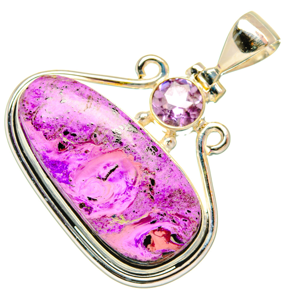 Stichtite, Amethyst Pendants handcrafted by Anasilvercos - PD29029 - Photo 2