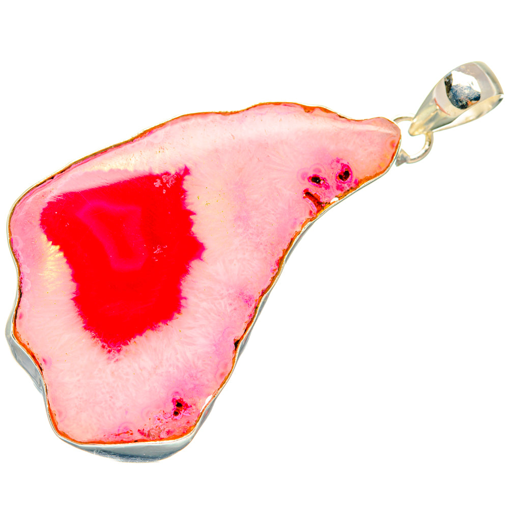 Pink Geode Slice Pendants handcrafted by Anasilvercos - PD29044 - Photo 2