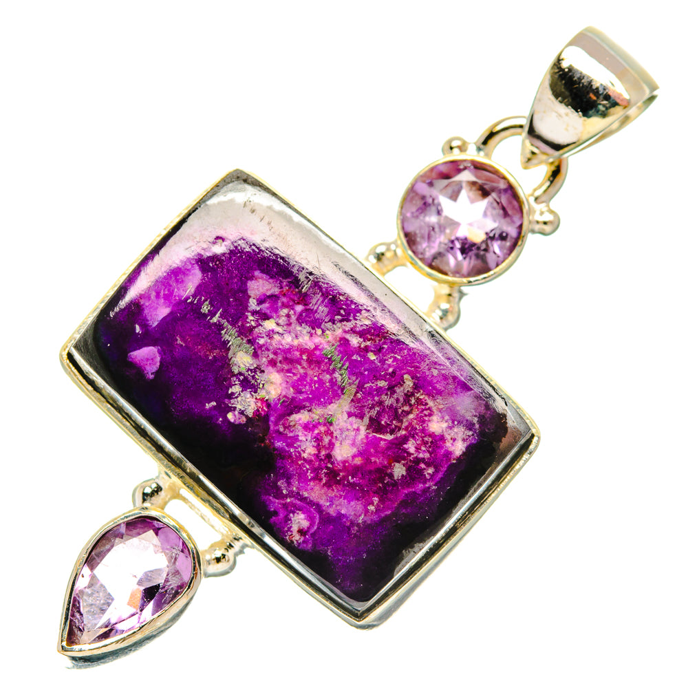 Purple Agate, Amethyst Pendants handcrafted by Anasilvercos - PD29078 - Photo 2