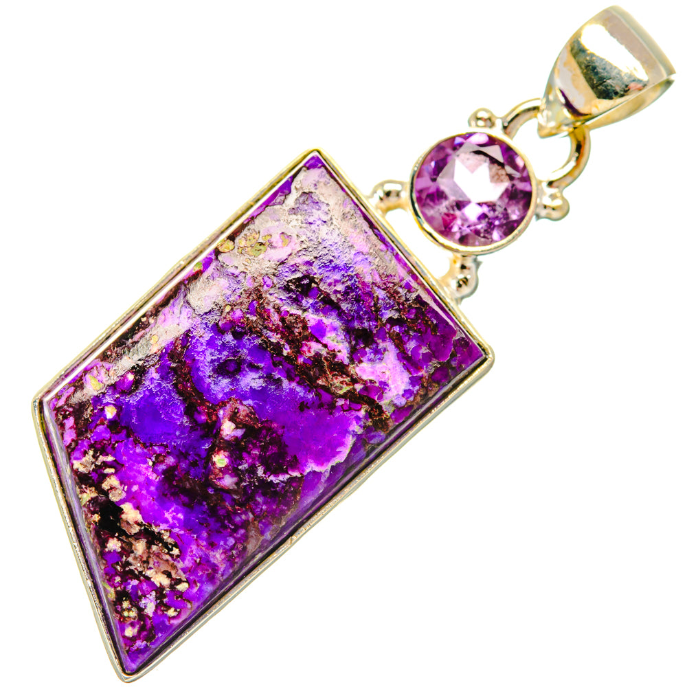 Purple Copper Composite Turquoise, Amethyst Pendants handcrafted by Anasilvercos - PD29079 - Photo 2