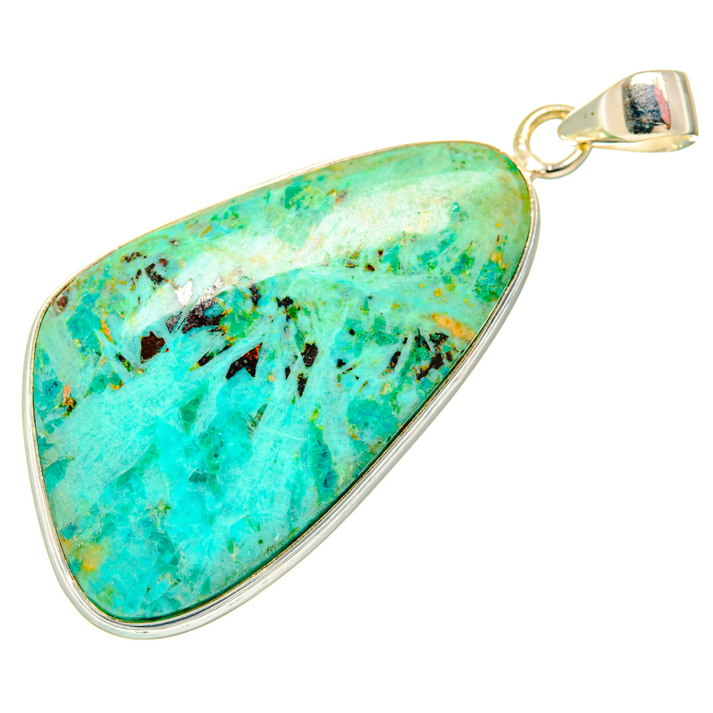 Peruvian Chrysocolla Pendants handcrafted by Anasilvercos - PD29150 - Photo 2