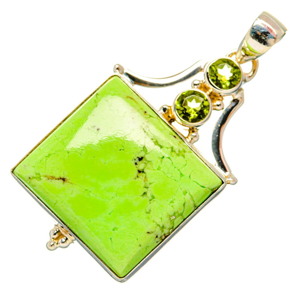 Lemon Chrysoprase Pendants handcrafted by Anasilvercos - PD29151 - Photo 2