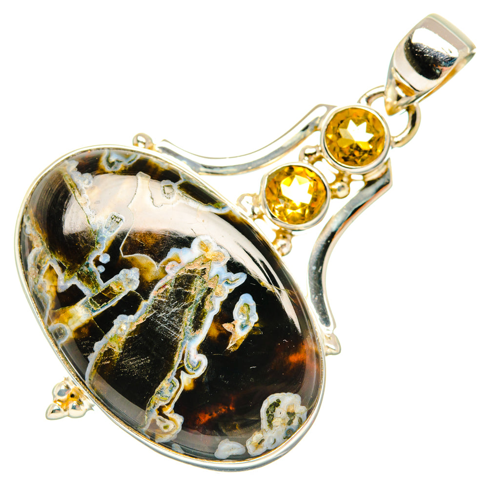 Turkish Tube Agate Pendants handcrafted by Anasilvercos - PD29152 - Photo 2
