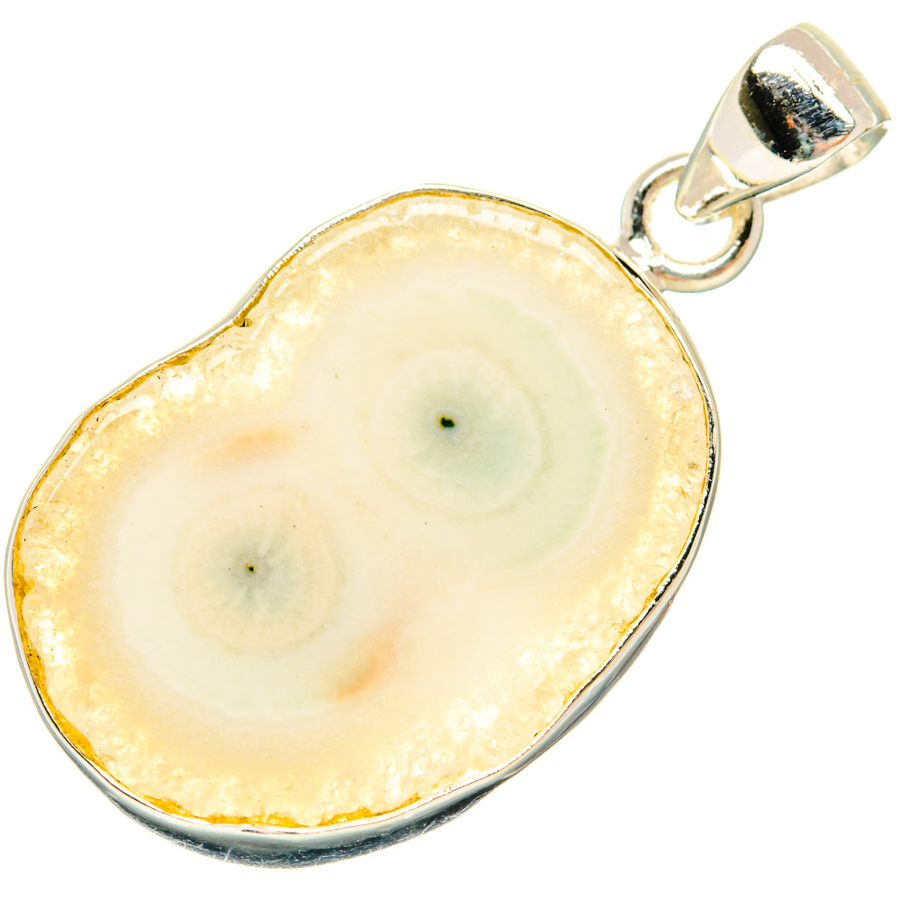 White Geode Slice Pendants handcrafted by Anasilvercos - PD29166 - Photo 2