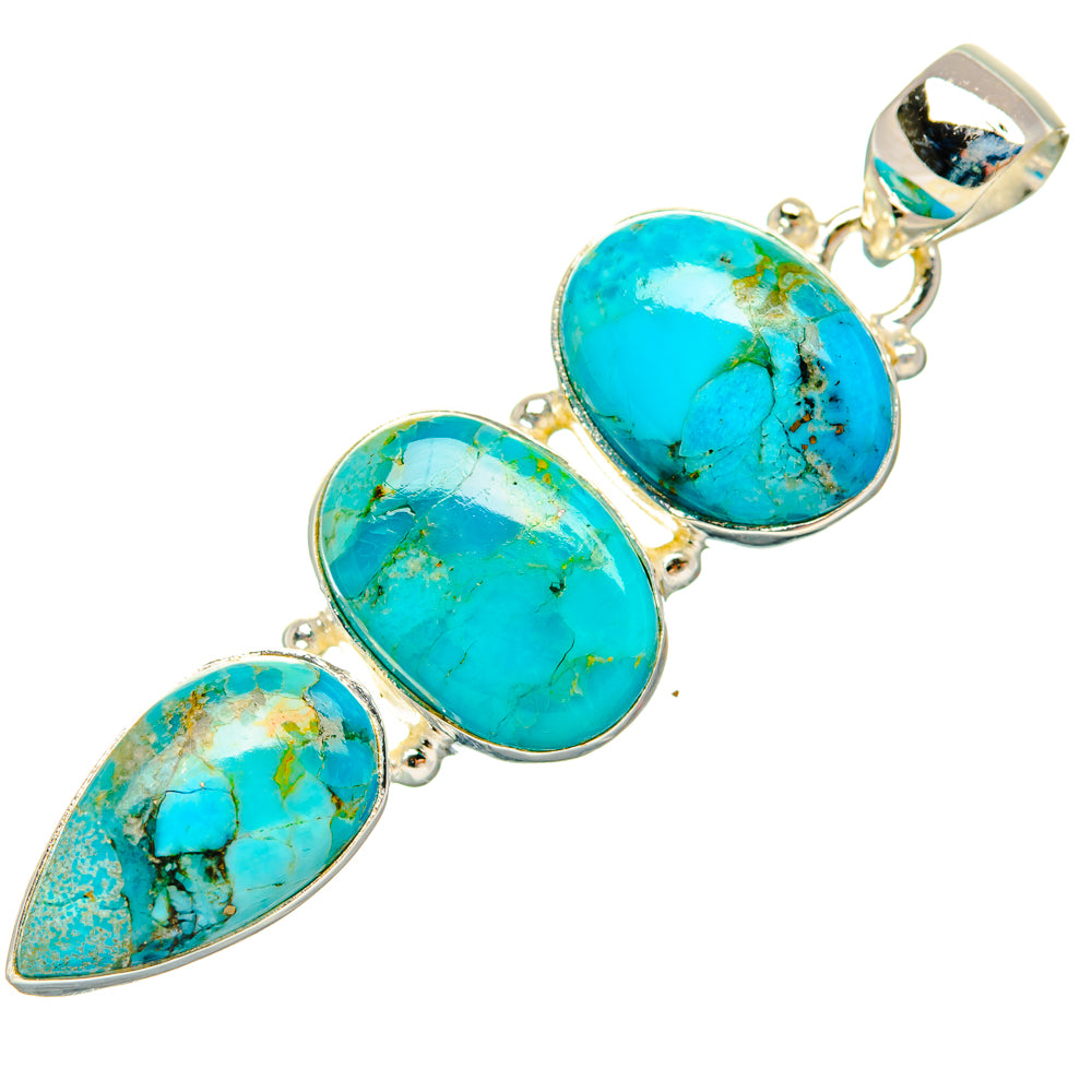 Peruvian Chrysocolla Pendants handcrafted by Anasilvercos - PD29171 - Photo 2