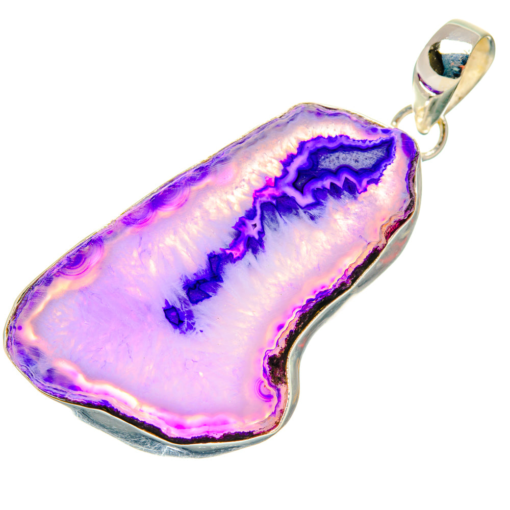 Purple Geode Slice Pendants handcrafted by Anasilvercos - PD29175 - Photo 2