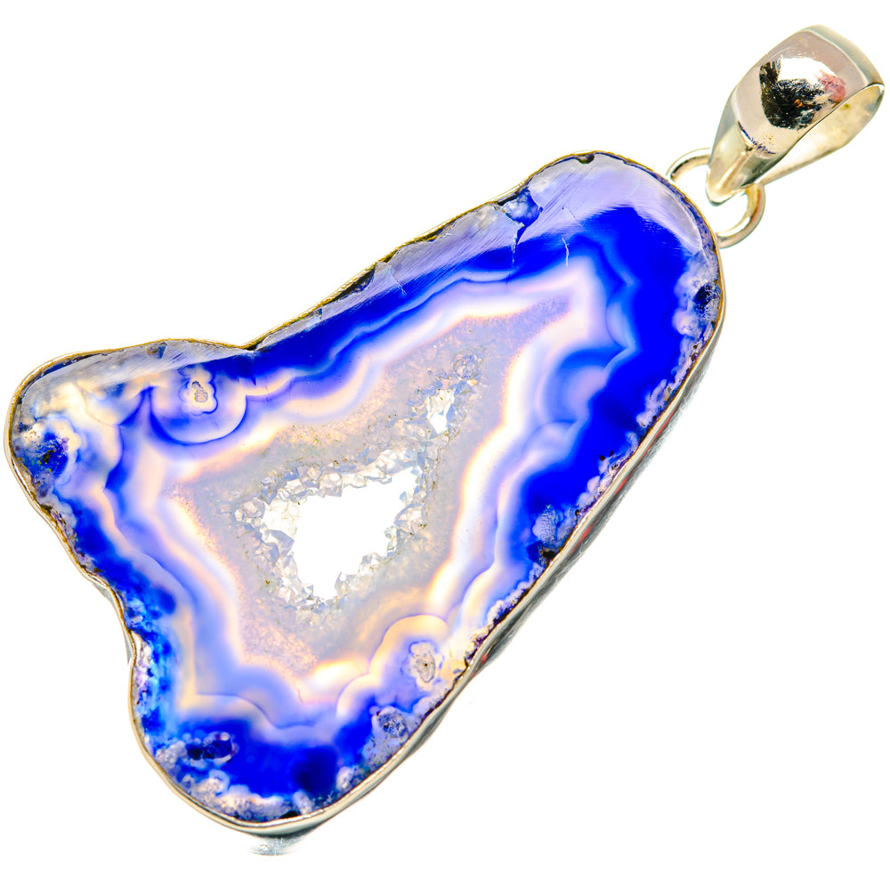 Purple Geode Slice Pendants handcrafted by Anasilvercos - PD29177 - Photo 2