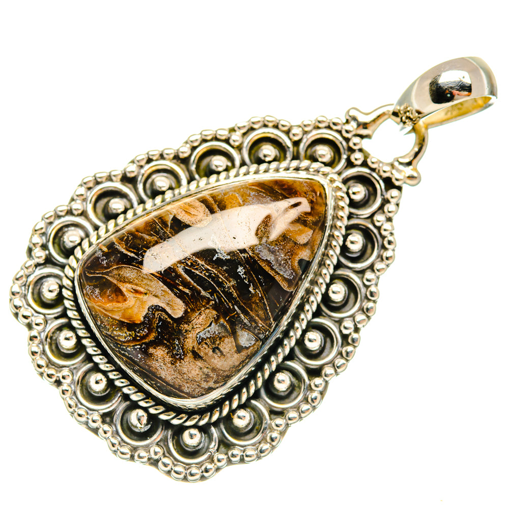 Turkish Tube Agate Pendants handcrafted by Anasilvercos - PD29241 - Photo 2