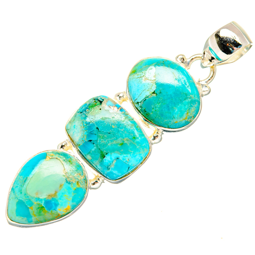 Chrysocolla Pendants handcrafted by Anasilvercos - PD29250 - Photo 2