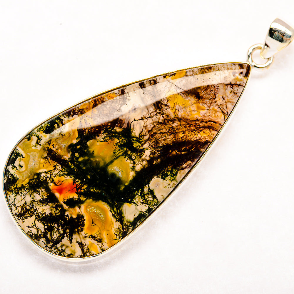 Green Moss Agate Pendants handcrafted by Anasilvercos - PD29269 - Photo 2