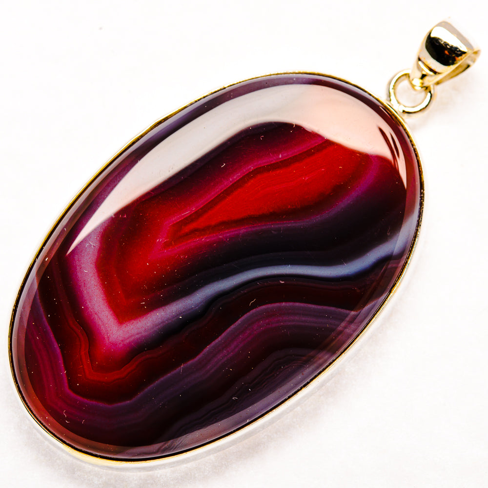 Red Botswana Agate Pendants handcrafted by Anasilvercos - PD29271 - Photo 2