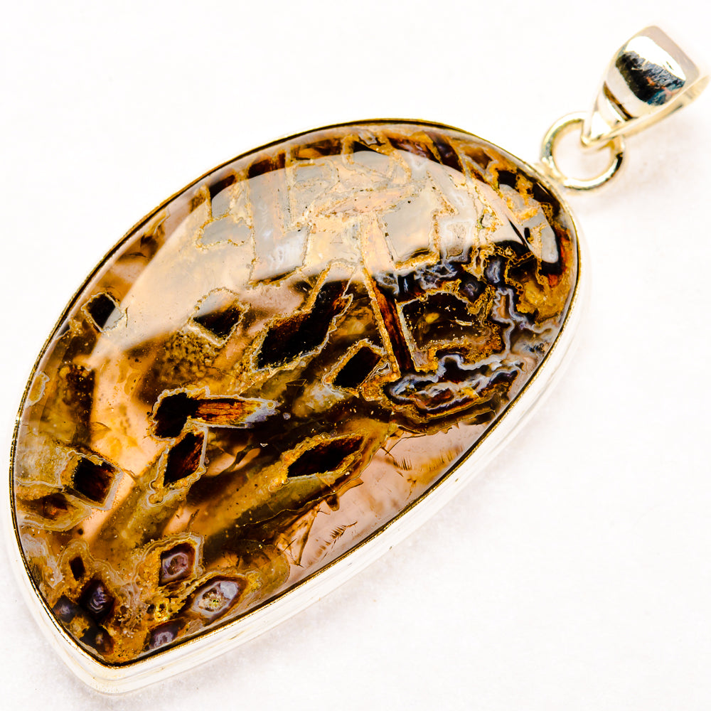Turkish Tube Agate Pendants handcrafted by Anasilvercos - PD29282 - Photo 2