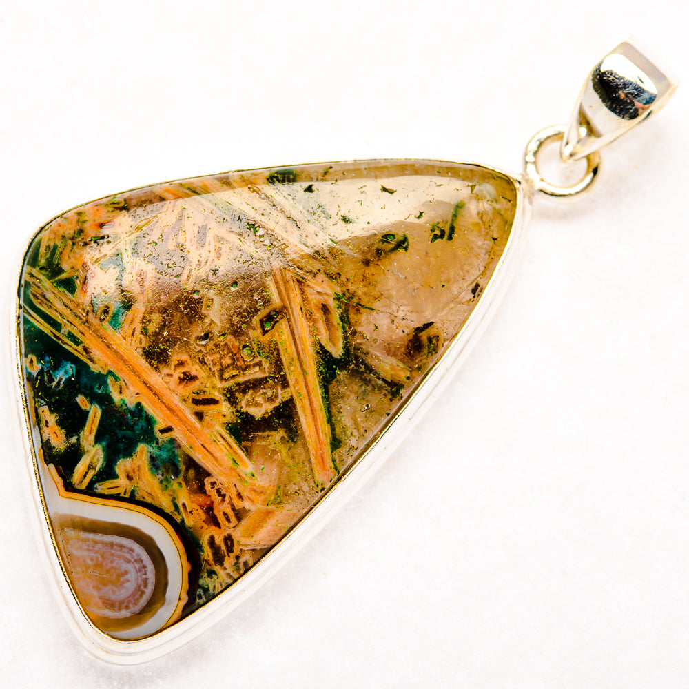 Turkish Tube Agate Pendants handcrafted by Anasilvercos - PD29283 - Photo 2
