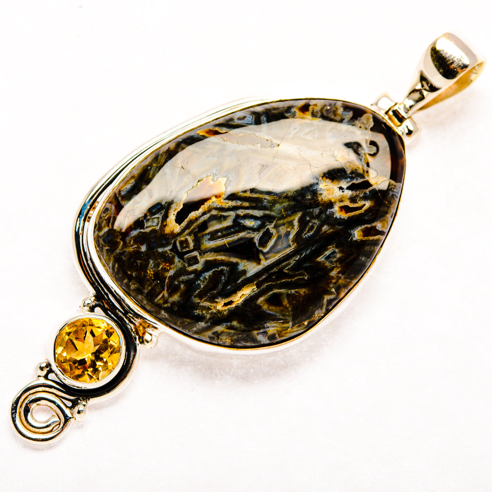 Turkish Tube Agate Pendants handcrafted by Anasilvercos - PD29284 - Photo 2