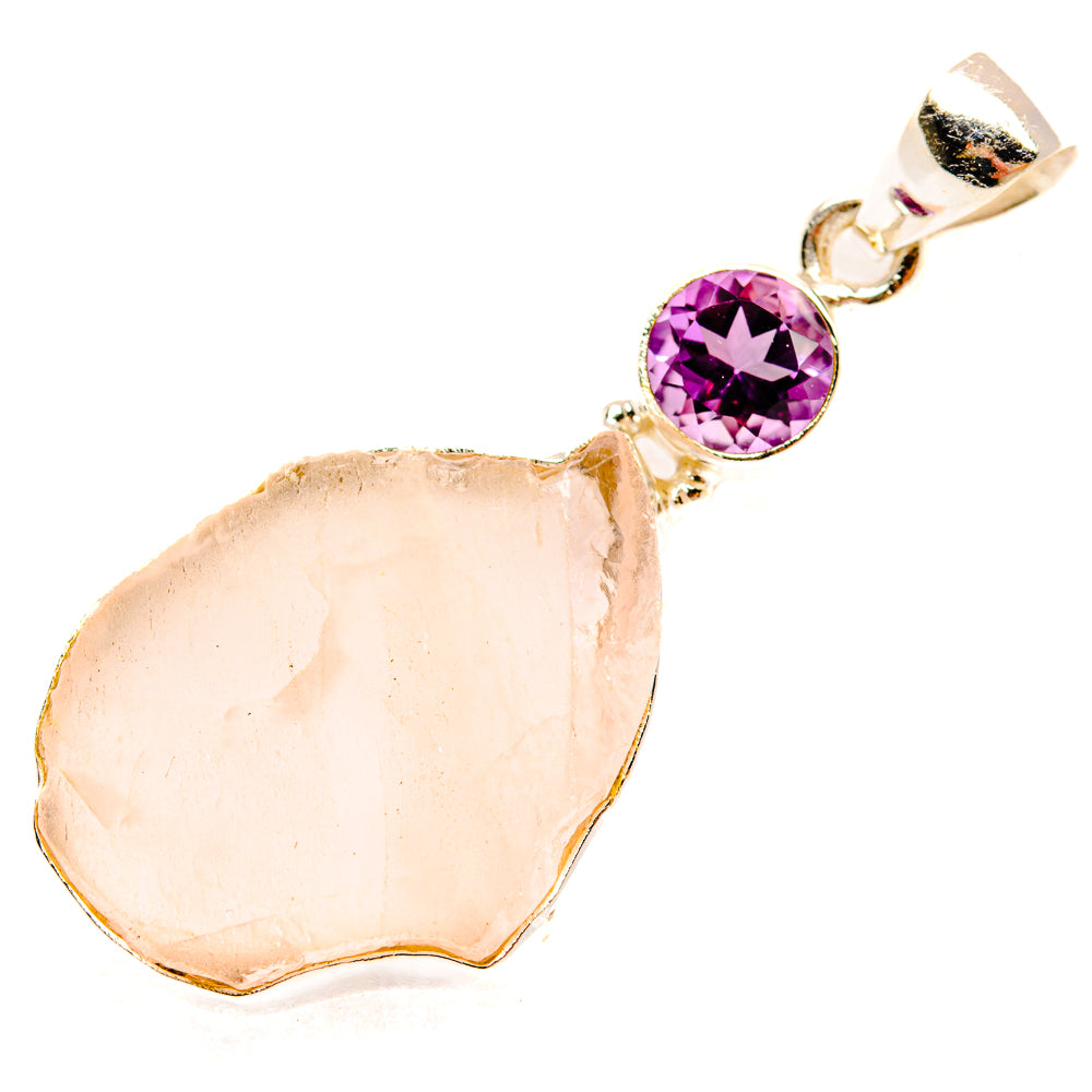 Rose Quartz Pendants handcrafted by Anasilvercos - PD29292 - Photo 2