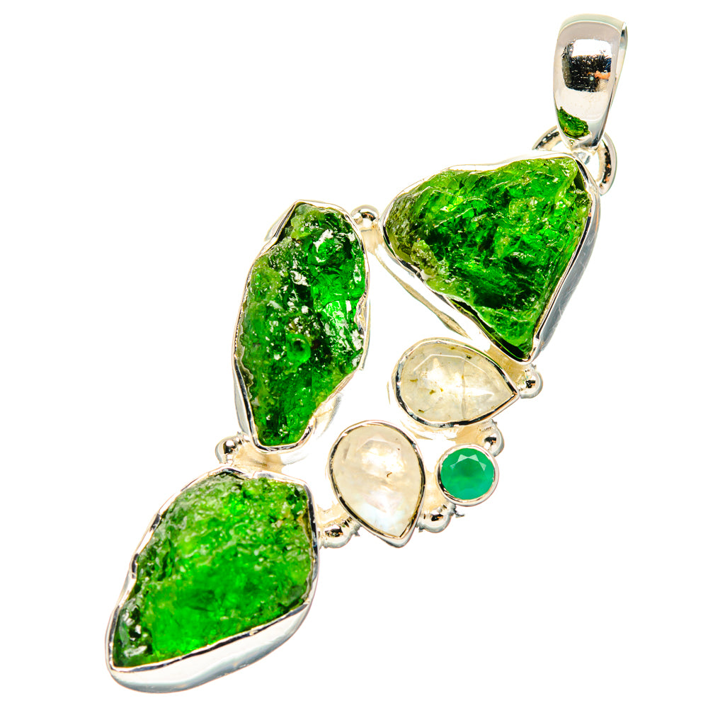 Chrome Diopside Pendants handcrafted by Anasilvercos - PD29358 - Photo 2