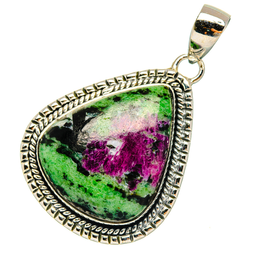 Ruby Zoisite Pendants handcrafted by Anasilvercos - PD29406 - Photo 2
