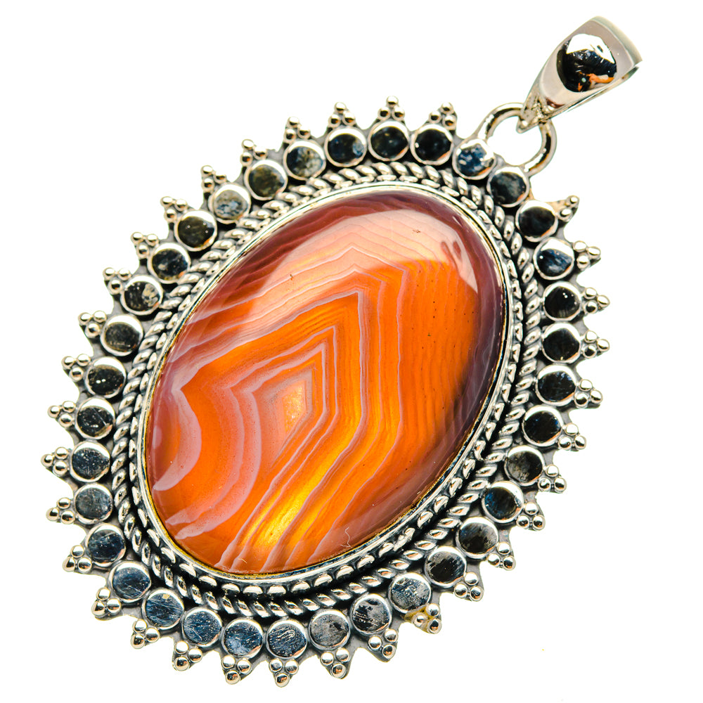 Red Botswana Agate Pendants handcrafted by Anasilvercos - PD29415 - Photo 2
