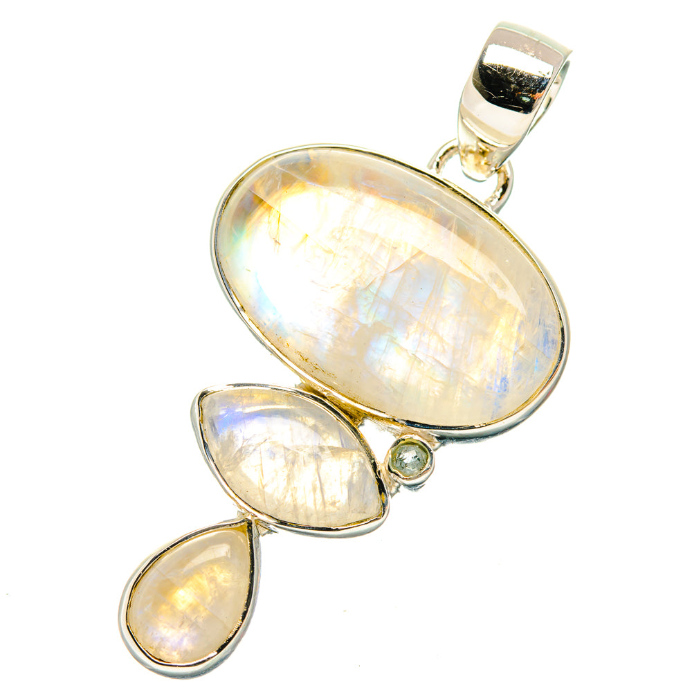 Rainbow Moonstone Pendants handcrafted by Anasilvercos - PD29424 - Photo 2