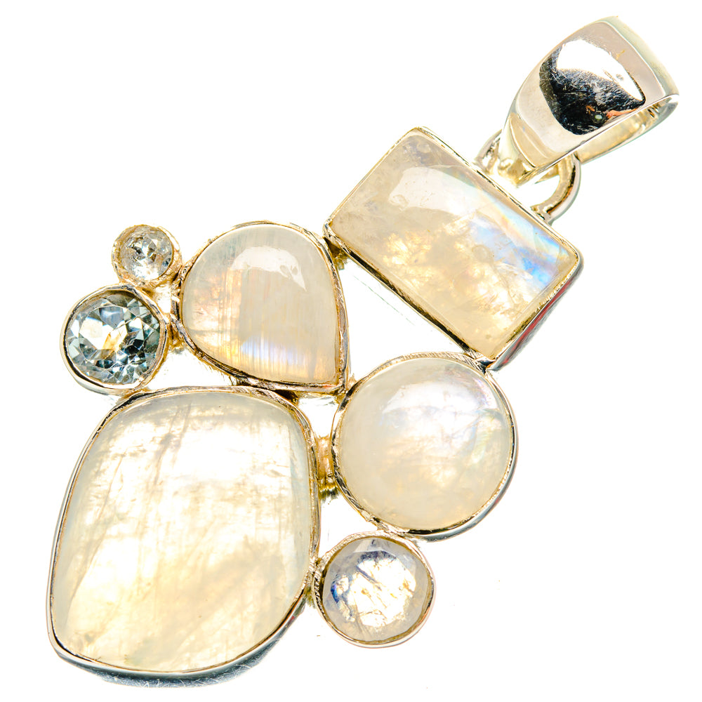 Rainbow Moonstone Pendants handcrafted by Anasilvercos - PD29426 - Photo 2